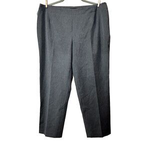 Talbots Flat Front Dress Pants Slimming High Rise Straight Leg Gray Women's 16W